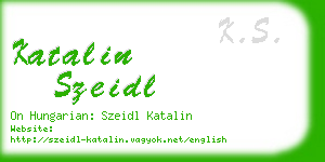 katalin szeidl business card